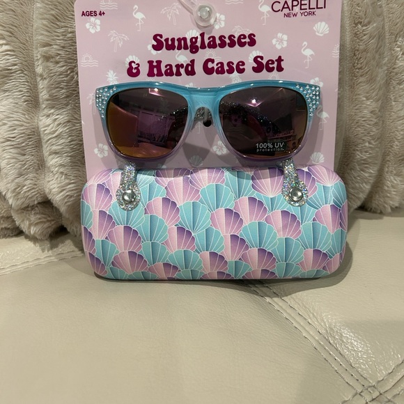 Capelli of New York Other - Capelli of New York Kids Sunglasses & Case - Light Blue and Purple
